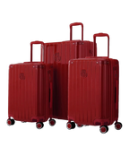 Set de 3 valises rigides Intemporelle rouge fonce cabine semaine et soute face avant GYL
