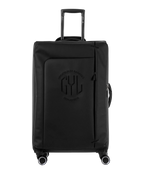 Valise Evasion GYL souple soute 75 cm coloris noir vue de face avec logo GYL
