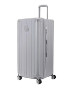 Valise trunk GYL taille XL argent vue trois quarts polycarbonate rigide