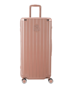 Valise Trunk GYL en polycarbonate Trunk XL 80 cm coloris rose gold vue de face avec logo GYL