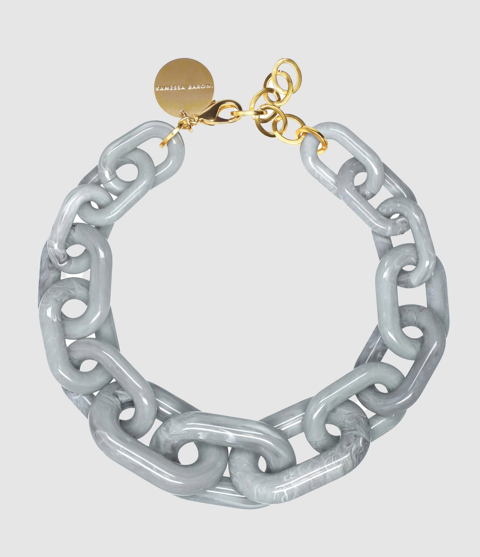 Vanessa Baroni - Collier Big Gris Marbré - Femme