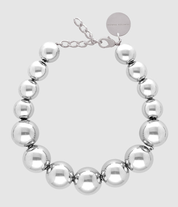 Vanessa Baroni - Collier Beads Silver - Femme