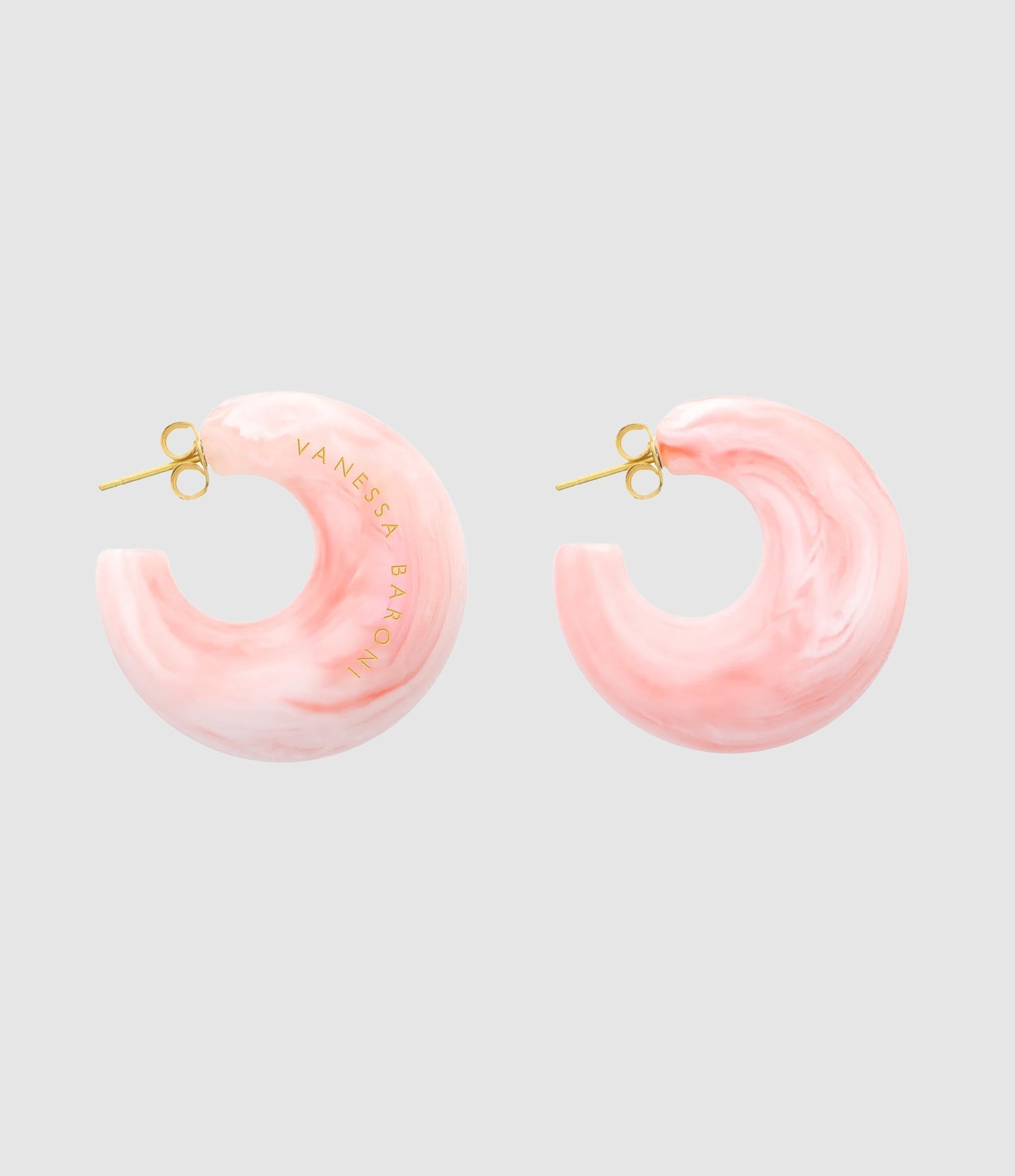 Vanessa Baroni - Boucles D'Oreilles Moon Bubble Gum Twist - Femme