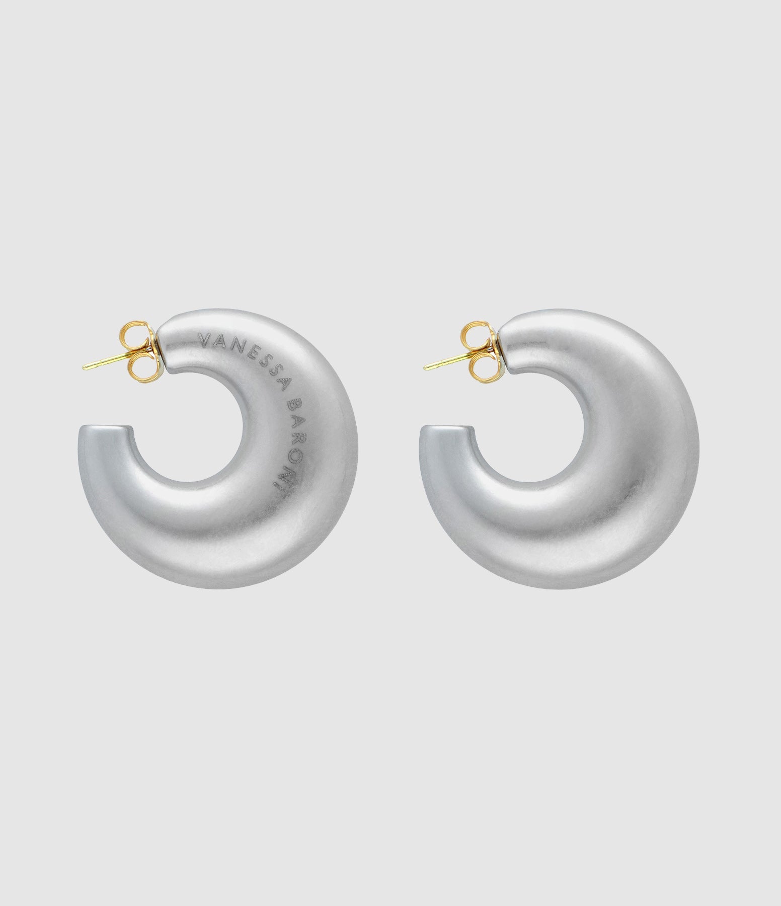 Vanessa Baroni - Boucles D'Oreilles Moon Silver Vintage - Femme