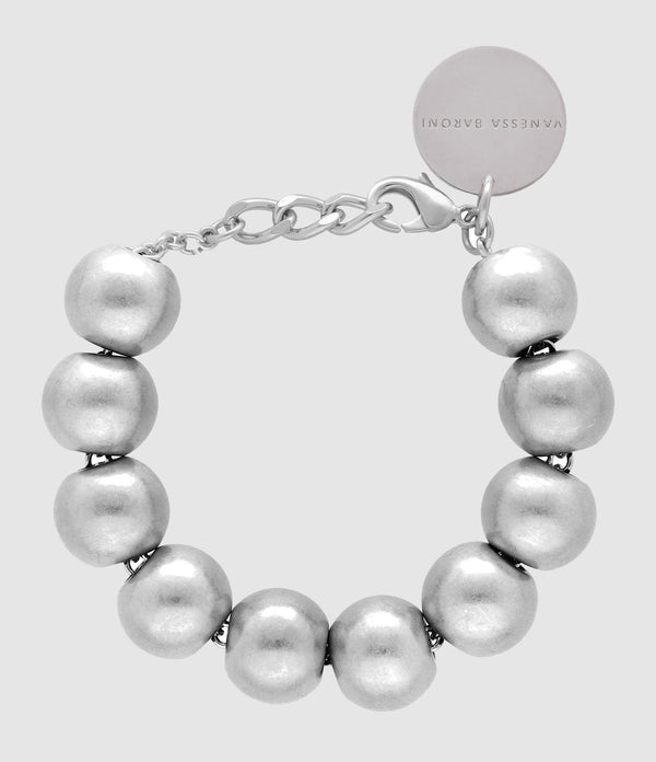 Vanessa Baroni - Bracelet Beads Silver Vintage - Femme