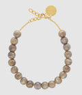 Vanessa Baroni - Collier Small Beads Greige Marble - Femme