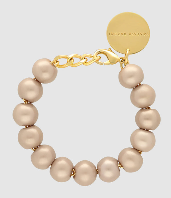 Vanessa Baroni - Bracelet Mini Beads Champagne Pearl - Femme