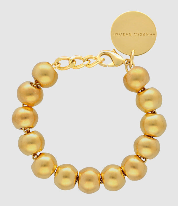 Vanessa Baroni - Bracelet Mini Beads Bracelet Gold Vintage - Femme