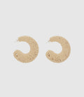 Vanessa Baroni - Boucles D'Oreille Big Moon Raffia Natural - Femme