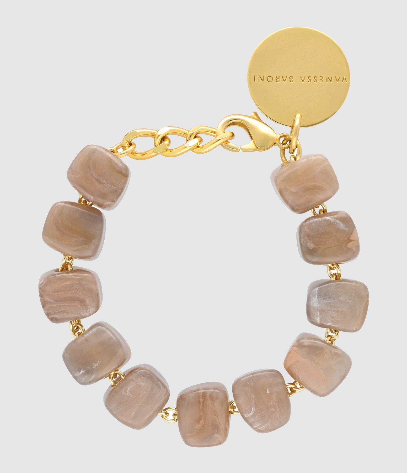 Vanessa Baroni - Bracelet Mini Organic Shaped Biancone Marble - Femme