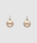 Vanessa Baroni - Boucles D'Oreilles Small Dot Champagne Pearl - Femme