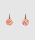 Vanessa Baroni - Boucles D'Oreille Small Dot Peach Marble - Femme