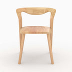 vega chaise en bois d hevea clair dossier asymetrique