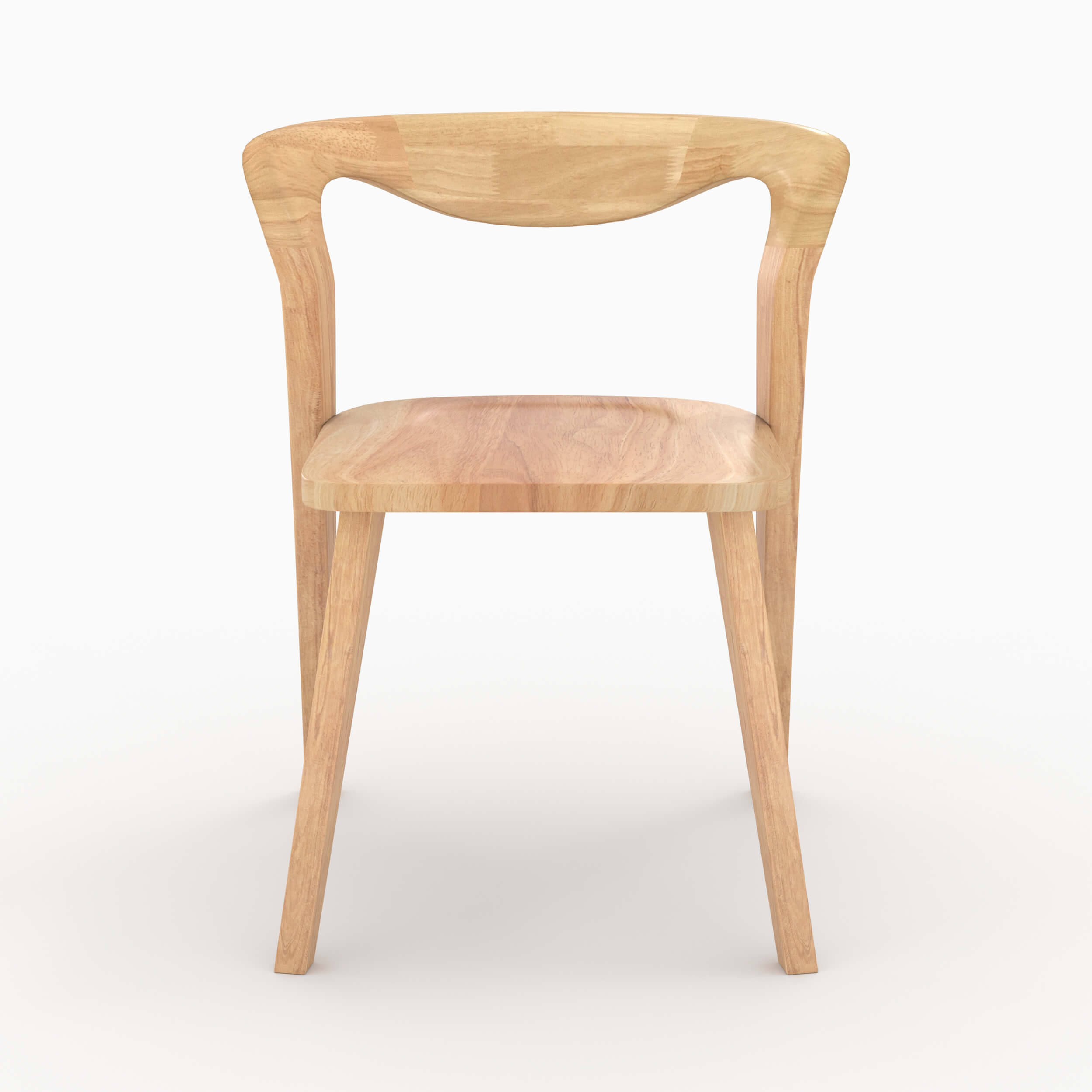 vega chaise en bois d hevea clair dossier asymetrique