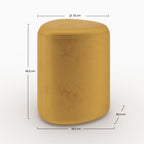velours jaune curry fonce triangulaire emmy