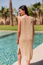 VERO Dorée - Robe Crochet Lurex