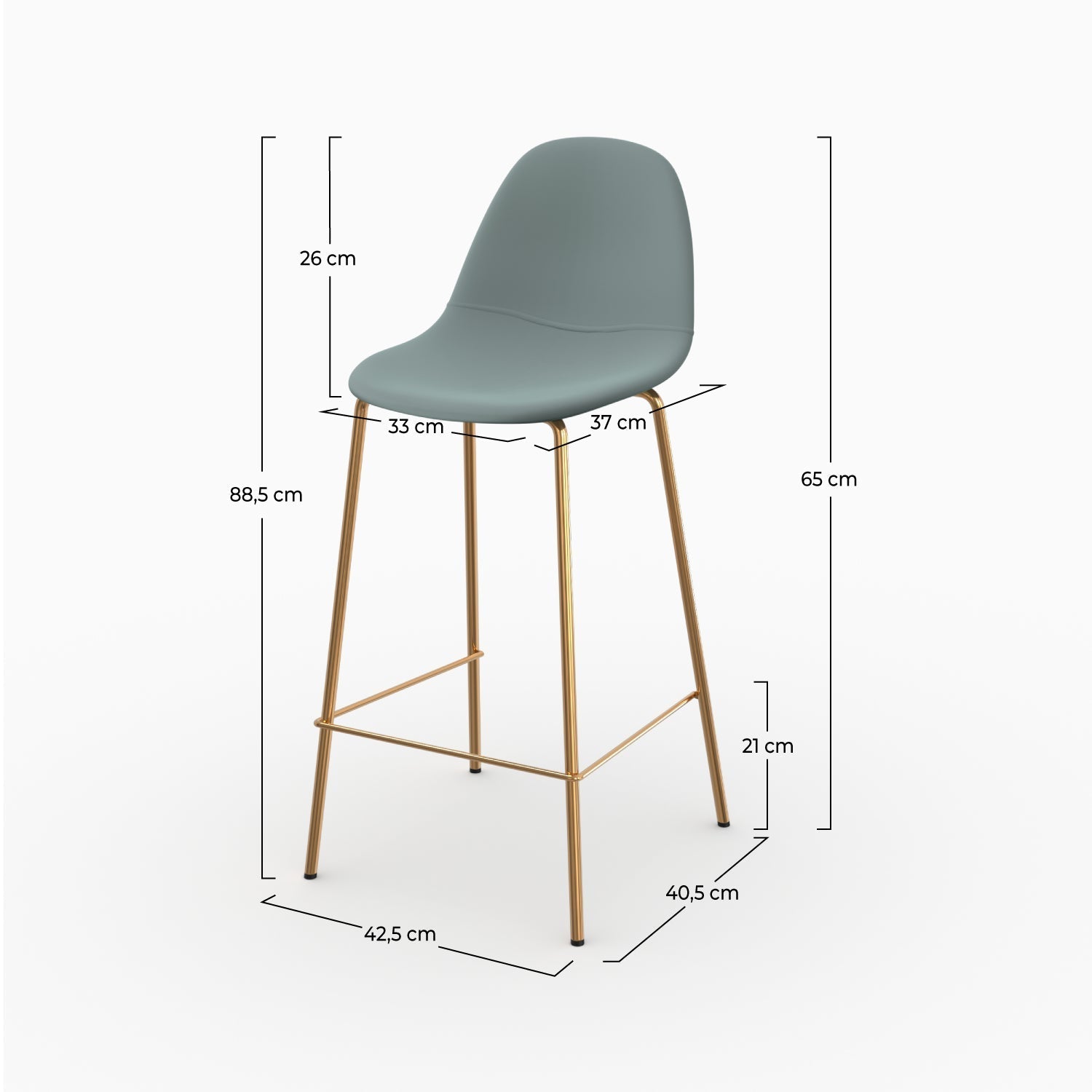 Lot De 2 Tabourets De Bar Henrik - Vert