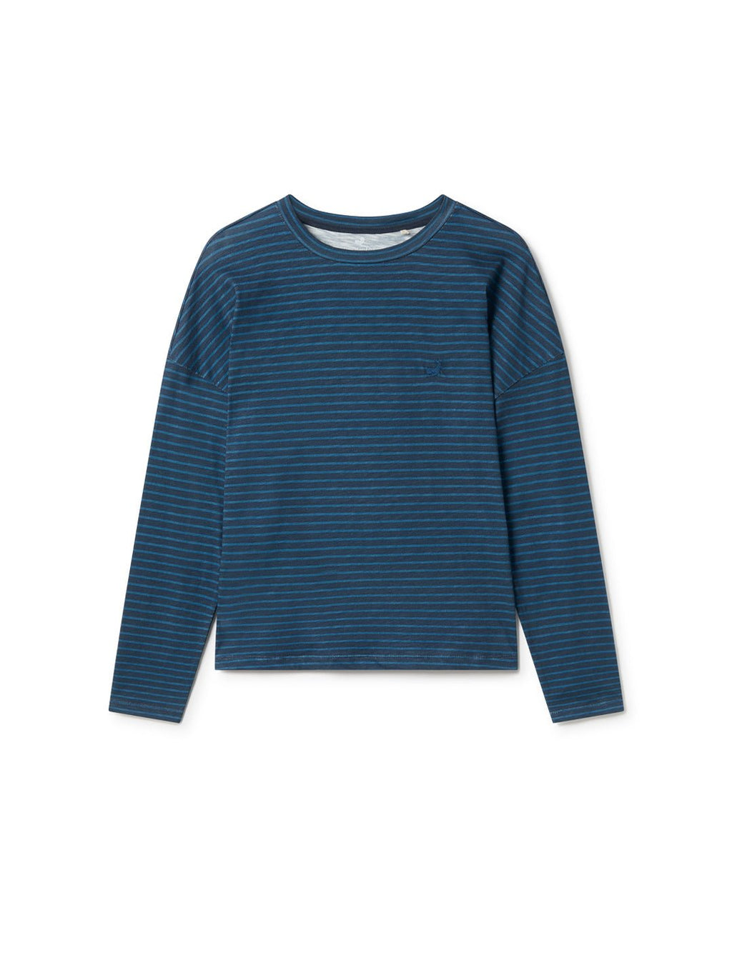 Top Verte - Rayures Bleu Marine - Femme
