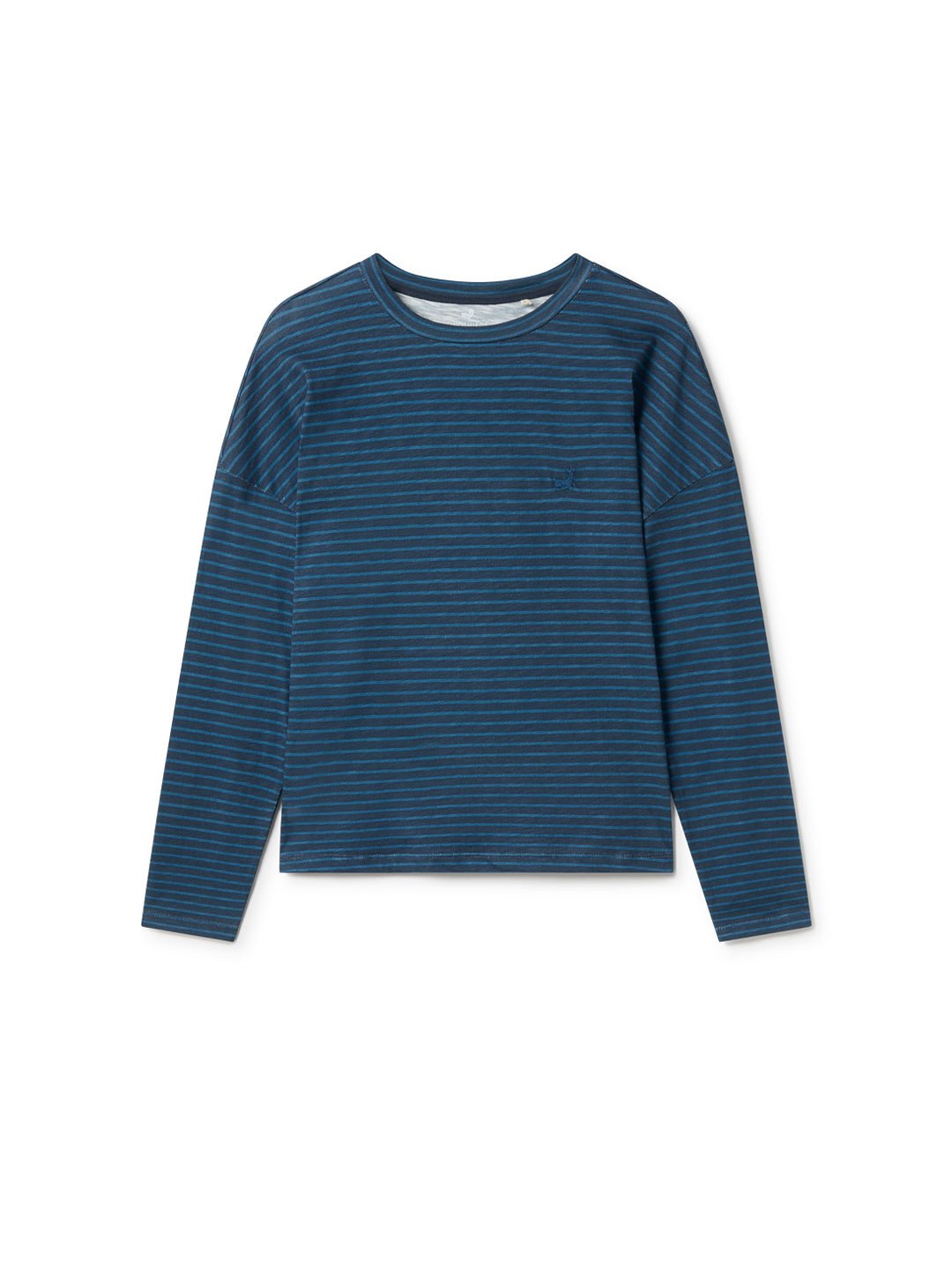 Top Verte - Rayures Bleu Marine - Femme