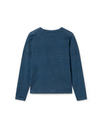 Top Verte - Rayures Bleu Marine - Femme