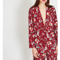Veste Beafdegm Wine Blossom Print - Manteaux Et Vestes - Berenice - The Bradery
