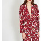 Veste Beafdegm Wine Blossom Print - Manteaux Et Vestes - Berenice - The Bradery