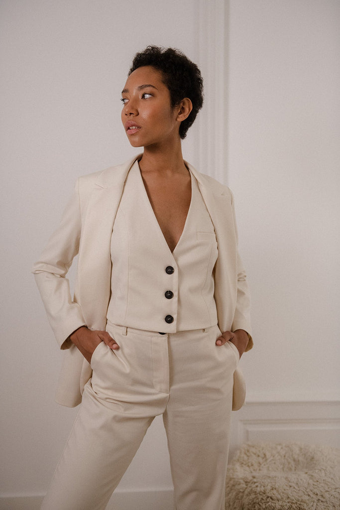 Veste Carlos - Écru - Plume Paris - The Bradery