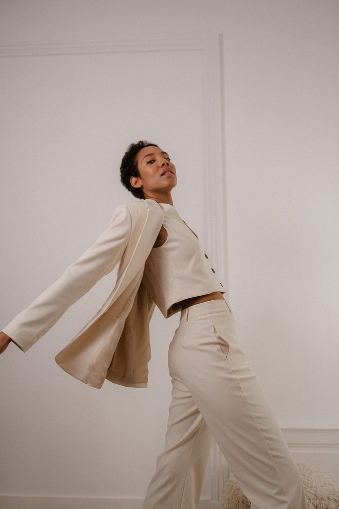 Veste Carlos - Écru - Plume Paris - The Bradery