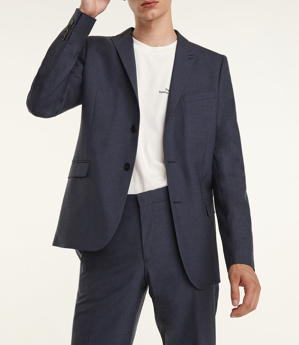 The Kooples - Veste Costume En Laine Bleu Ardoise Fit - Homme