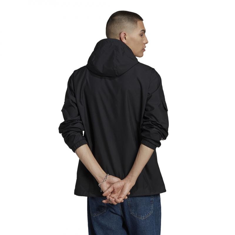 Veste Coupe-Vent Adidas Originals Adicolor Classics 3-Stripes Full-Zip - Noir - Homme VETEMENT Adidas