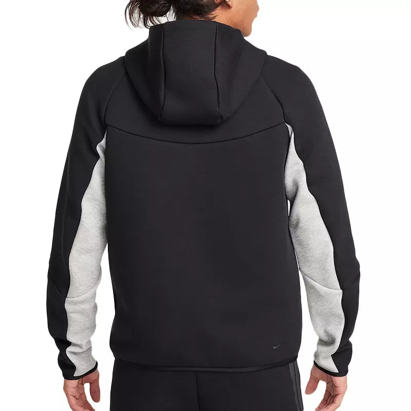 Veste De Survêtement Nike Tech Fleece Full Zip Hoodies - Noir Et Gris