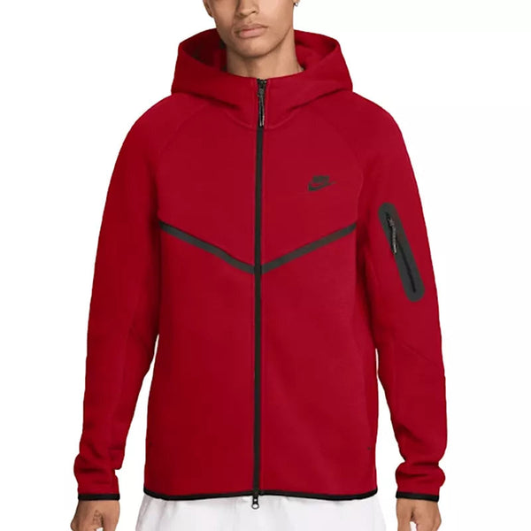 Veste De Survêtement Nike Tech Fleece Full Zip Hoodies - Rouge/Noir