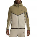 Veste De Survêtement Nike Tech Fleece Full Zip Hoodies - Olive, Blanc