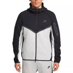 Veste De Survêtement Nike Tech Fleece Full Zip Hoodies - Noir Et Gris