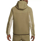 Veste De Survêtement Nike Tech Fleece Full Zip Hoodies - Olive, Blanc