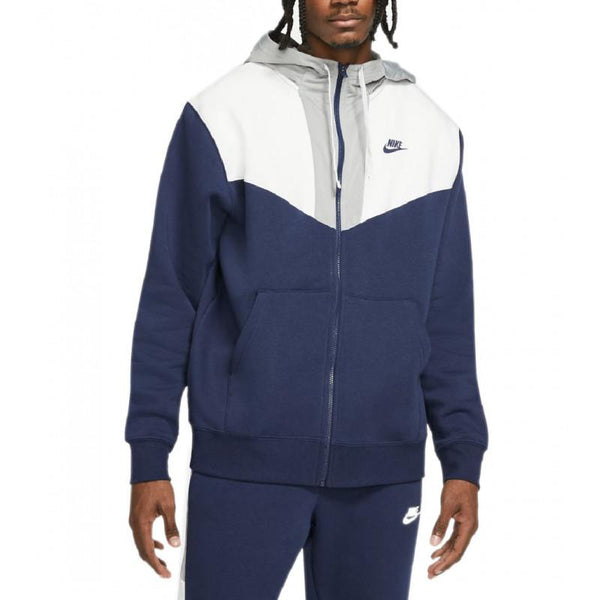 Veste De Survãªtement Nike M Nsw Hbr Hoodie Fz Flc - Bleu - Homme NIKE SWEAT HOMME TEXTILE Nike