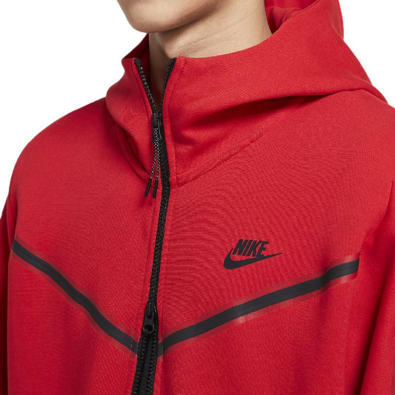 Veste De Survãªtement Nike Tech Fleece Full Zip Hoodies - Rouge - Homme NIKE JACKET HOMME TEXTILE Nike