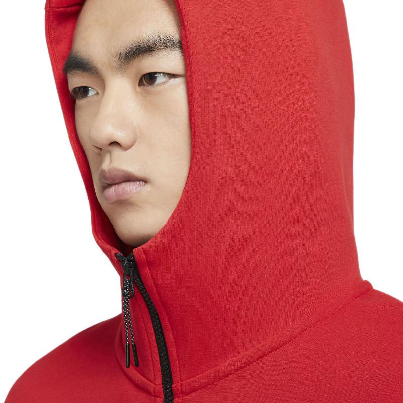 Veste De Survãªtement Nike Tech Fleece Full Zip Hoodies - Rouge - Homme NIKE JACKET HOMME TEXTILE Nike