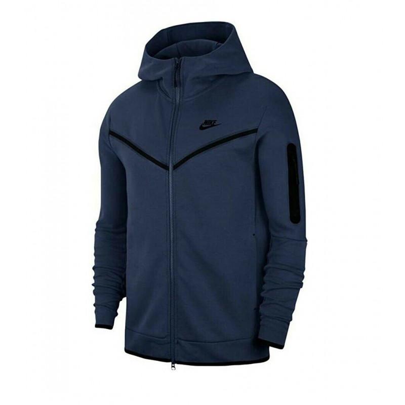 Veste De Survãªtement Nike Tech Fleece Wr Hoodie Fz - Bleu Marine - Homme NIKE JACKET HOMME TEXTILE Nike