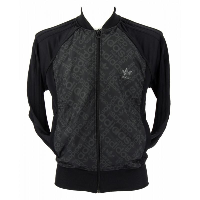 Veste De Survêtement Adidas Originals Superstar Fab Mix - Noir - Homme VETEMENT Adidas
