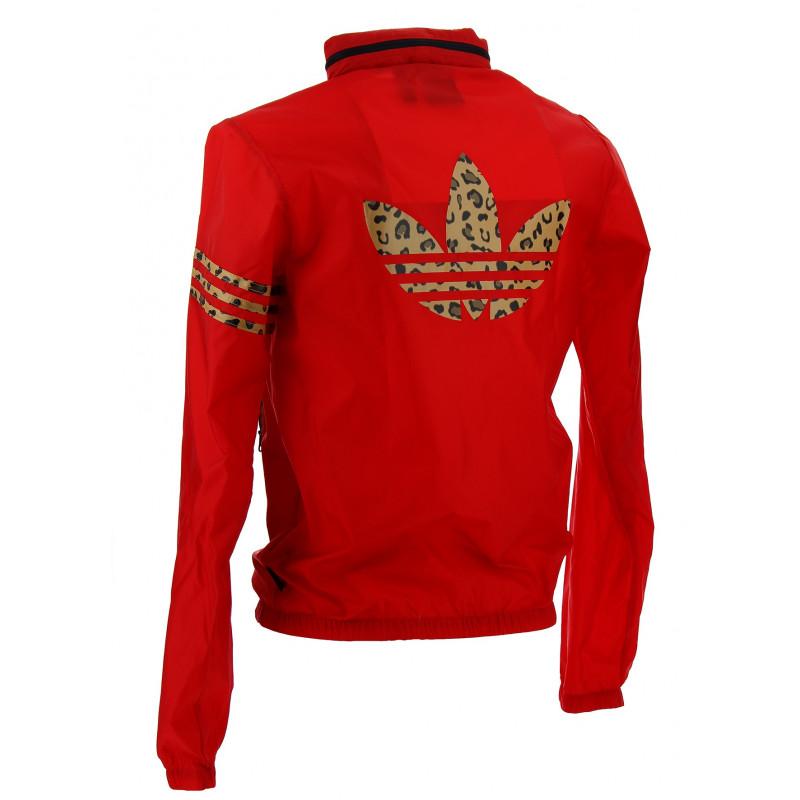 Veste De Survêtement Adidas Originals Windbreaker Leopard - Rouge - Homme VETEMENT Adidas
