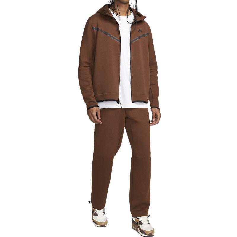 Veste De Survêtement Nike Tech Fleece Full Zip - Marron - Homme - Nike - The Bradery
