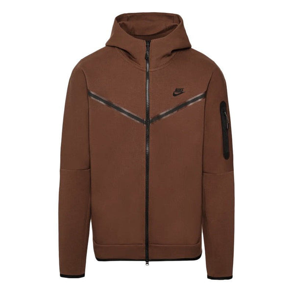 Veste De Survêtement Nike Tech Fleece Full Zip - Marron - Homme - Nike - The Bradery