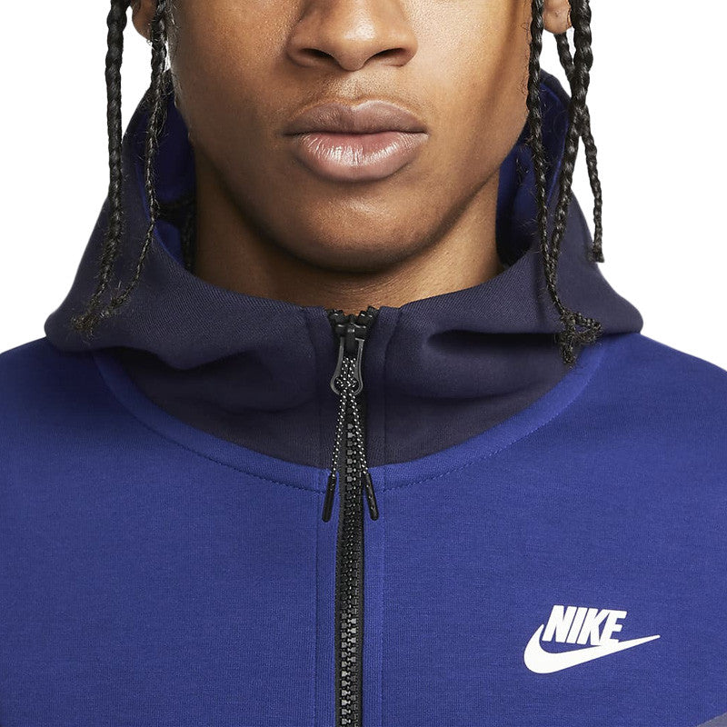 Sweat À Capuche Nike Tech Fleece Full Zip - Bleu - Homme