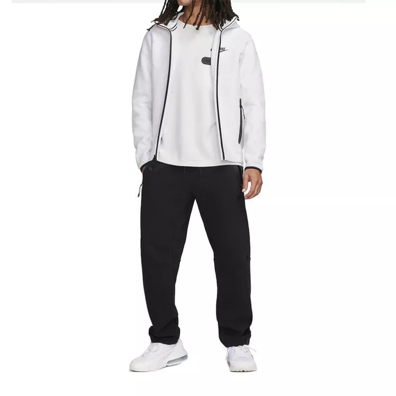Veste De Survêtement Tech Fleece Full Zip - Gris Et Blanc