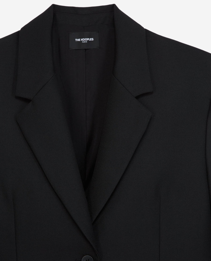 Veste En Laine Noir Oversize - Femme - The Kooples - The Bradery