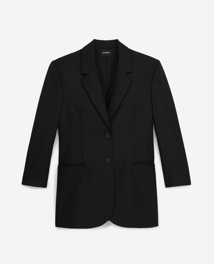 Veste En Laine Noir Oversize - Femme - The Kooples - The Bradery
