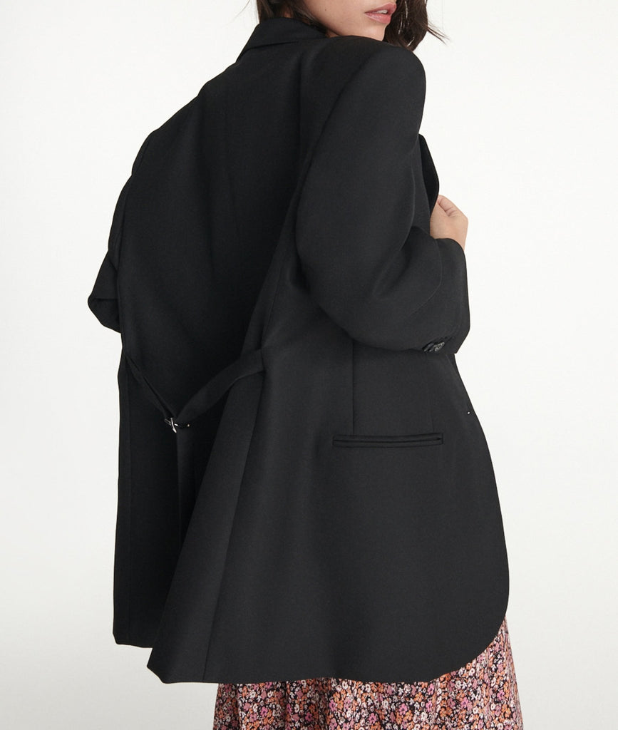 Veste En Laine Noir Oversize - Femme - The Kooples - The Bradery