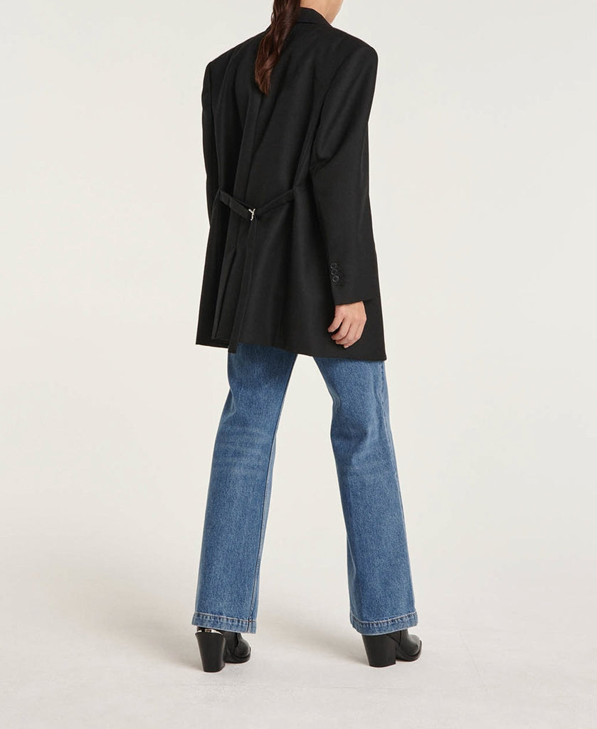 Veste En Laine Noir Oversize - Femme - The Kooples - The Bradery
