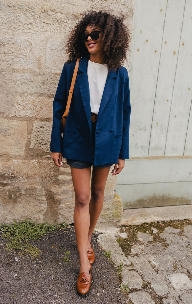 VESTE ÉZÉKIEL MARINE - Saaj Paris - The Bradery